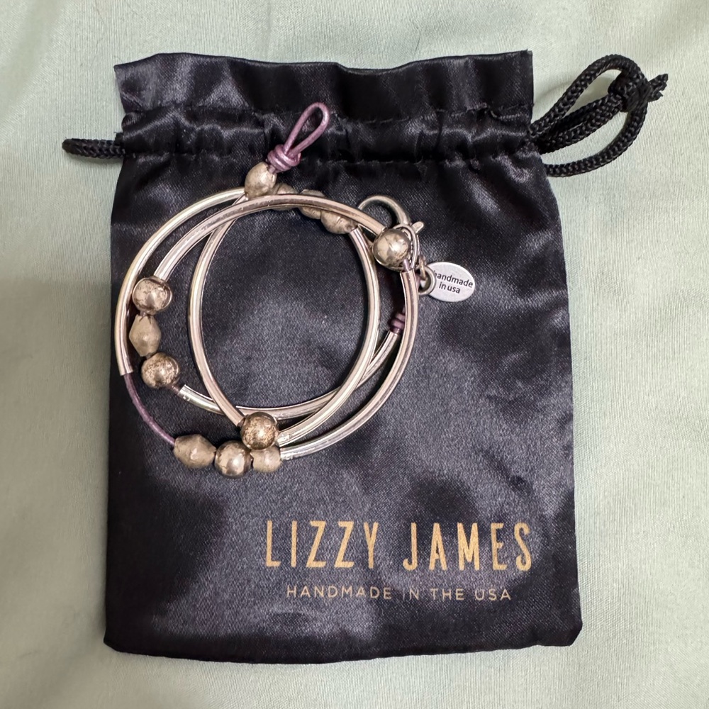 Lizzy James Silver and Lavender Bracelet
